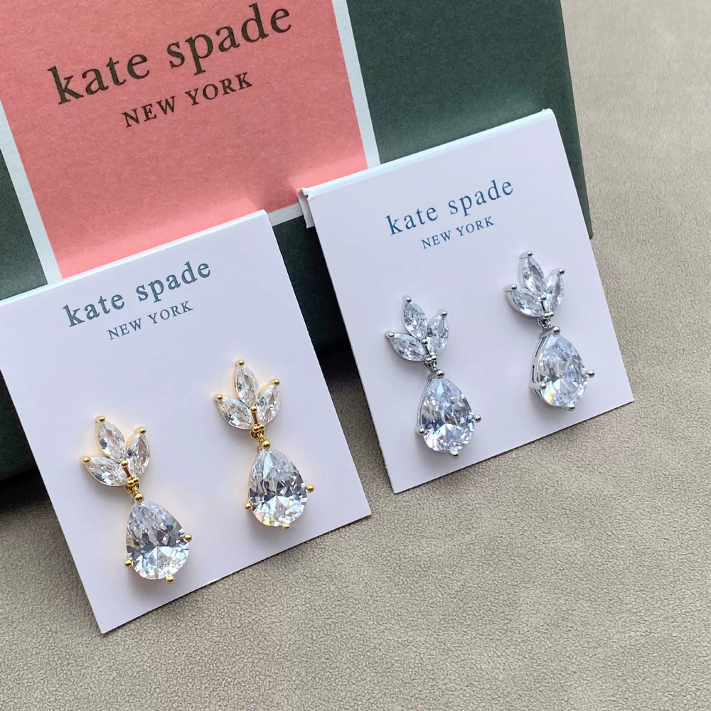 kate spade Dainty Teardrop CZ Earrings